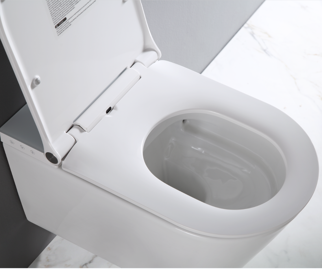 Bolina WZ8420S American Standard cUPC certificate Wall-hung Smart Toilet Rimless Toilet with Bidet Function - Complete System with Remote Control Automatic Soft-closing Mechanism Self-cleaning Nozzle