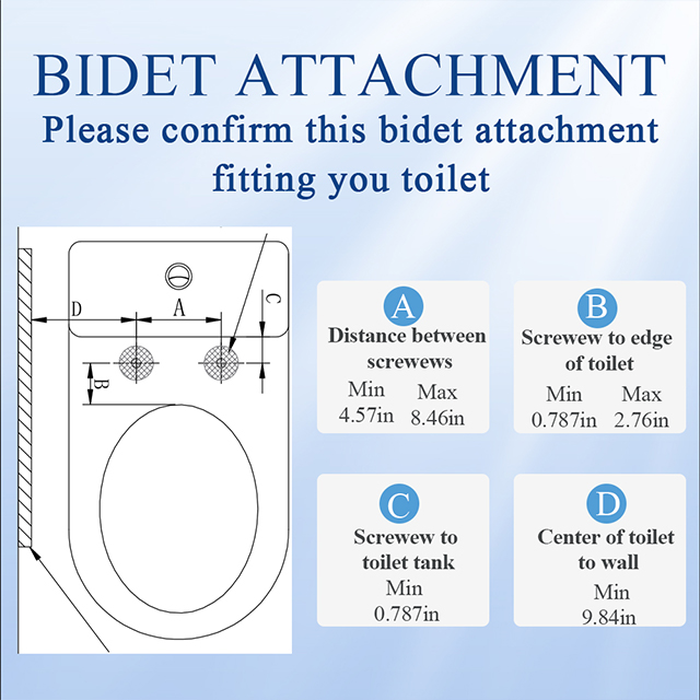 Bidet Attachment Bolina Ultra-Slim Bidet for Toilet with Power-free Nozzle And Easy Water Pressure Adjustment