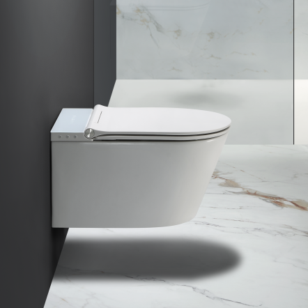 Bolina WZ8420S American Standard cUPC certificate Wall-hung Smart Toilet Rimless Toilet with Bidet Function - Complete System with Remote Control Automatic Soft-closing Mechanism Self-cleaning Nozzle