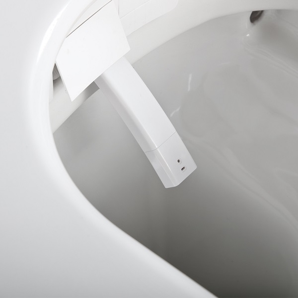 Bolina WZ8410 Shower Toilet in White, Rimless Wall-hung Toilet with Bidet Function - Complete System with Remote Control Automatic Soft-closing Mechanism Self-cleaning Nozzle