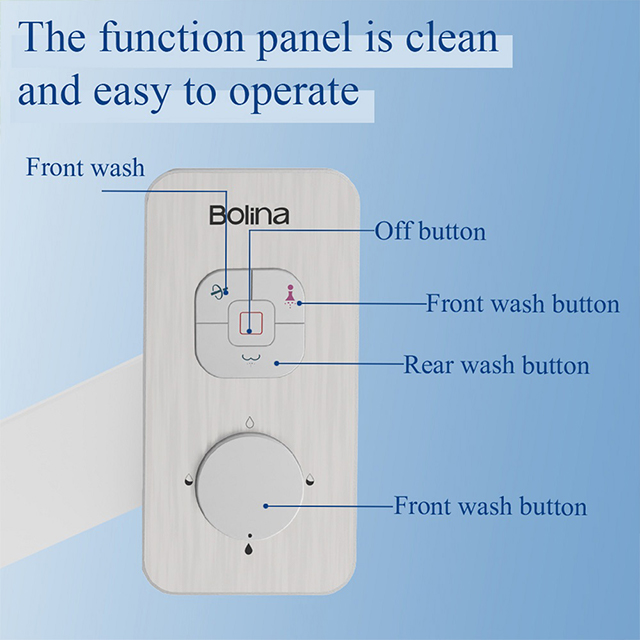 Bolina Bidet Attachment Self Cleaning Dual Nozzle for Toilet with Adjustable Pressure Control